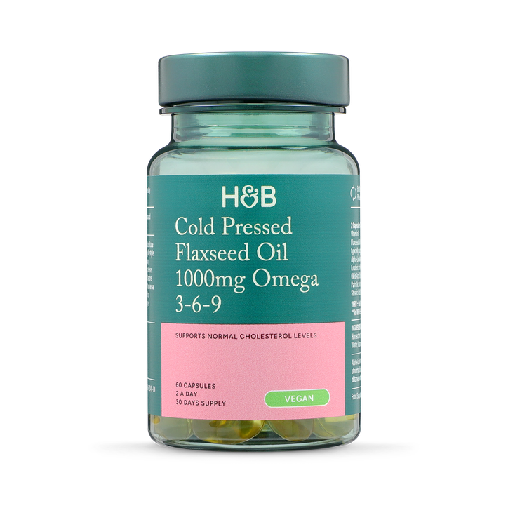 Holland & Barrett Vegan Flaxseed Triple Omega 3-6-9 Oil 60 Capsules